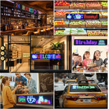 Load image into Gallery viewer, LED Sign for Business Programmable FPCB Flexible Matrix Panel Animation Text Message Scrolling Storefront Advertise Slogan Door Sign for Shop, Bar, Party, Festival