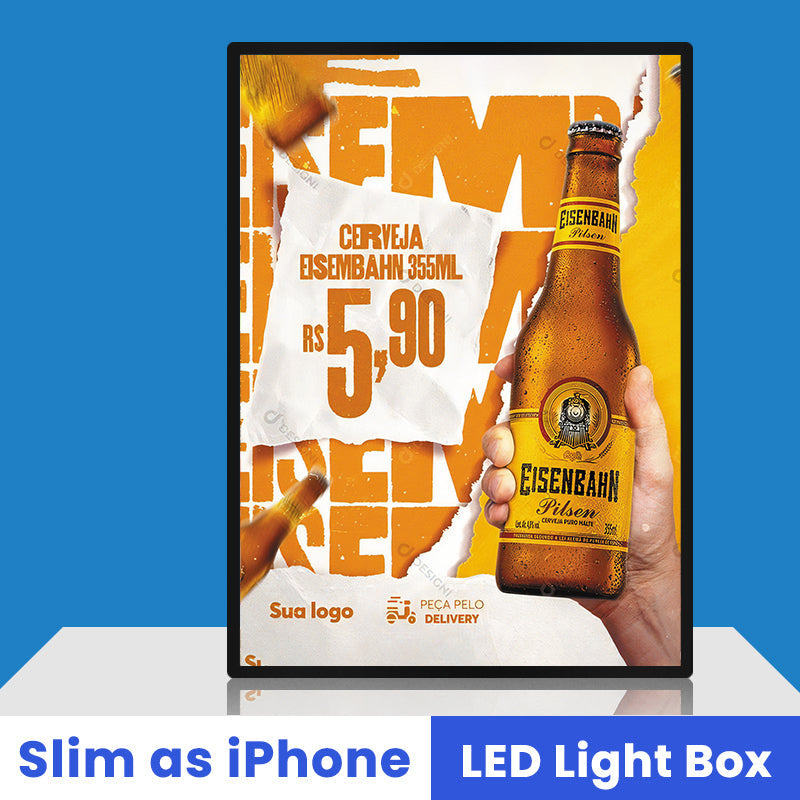 A1（23.8"X33.5"） Ultra-Thin LED Light Box Sign for Business Advertising